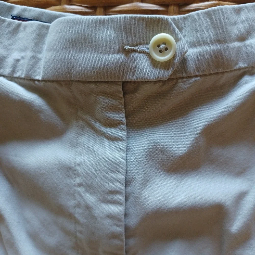 F by Faconnable Womens Tan Pleated Shorts‎ Size 14 Cotton Casual Chino